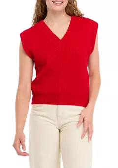 Women's V-Neck Knit Sweater Vest | Belk