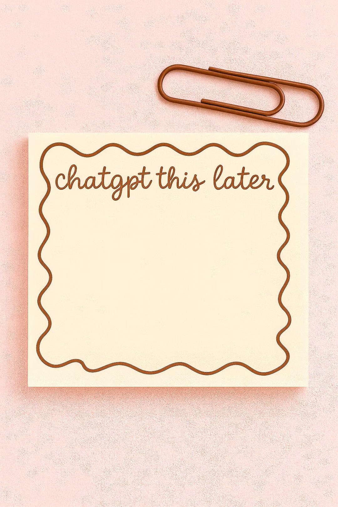 Beige “chatgpt This Later” Sticky Notes – Neutral Aesthetic Notepad, Cute Office Supplies, ... | Etsy (US)