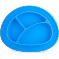 Sure Grip Miracle Mat 3-Section Plate, Blue | Nuby (US)