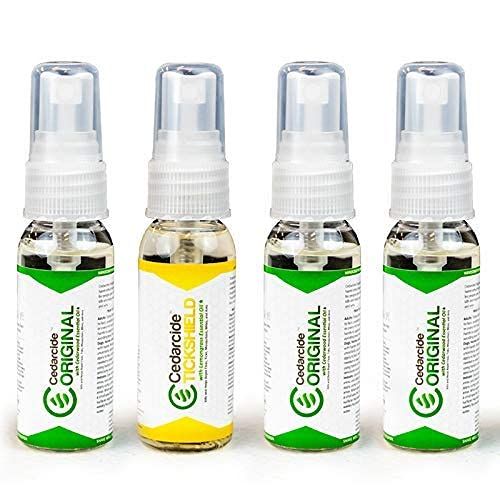 Cedarcide Original + Tickshield with Lemongrass Family 4-Pack Cedar Oil Flea & Tick Bug Spray (Small | Amazon (US)