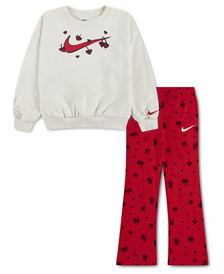 Nike Girls' 4-6X Crewneck Top and Knit Leggings, 2-Piece Set - Macy's | Macy's