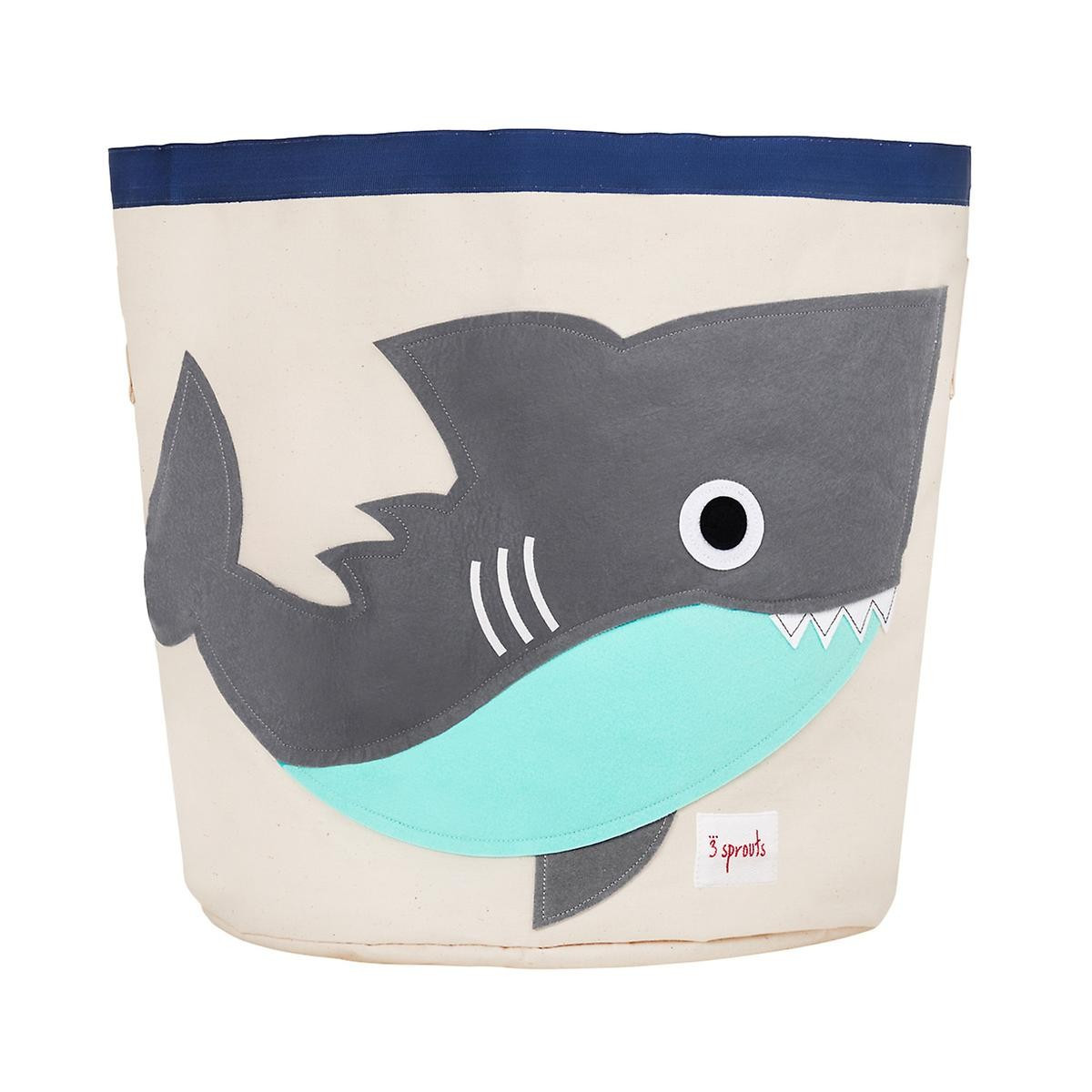 3 Sprouts Shark Canvas Toy Storage Bin | The Container Store