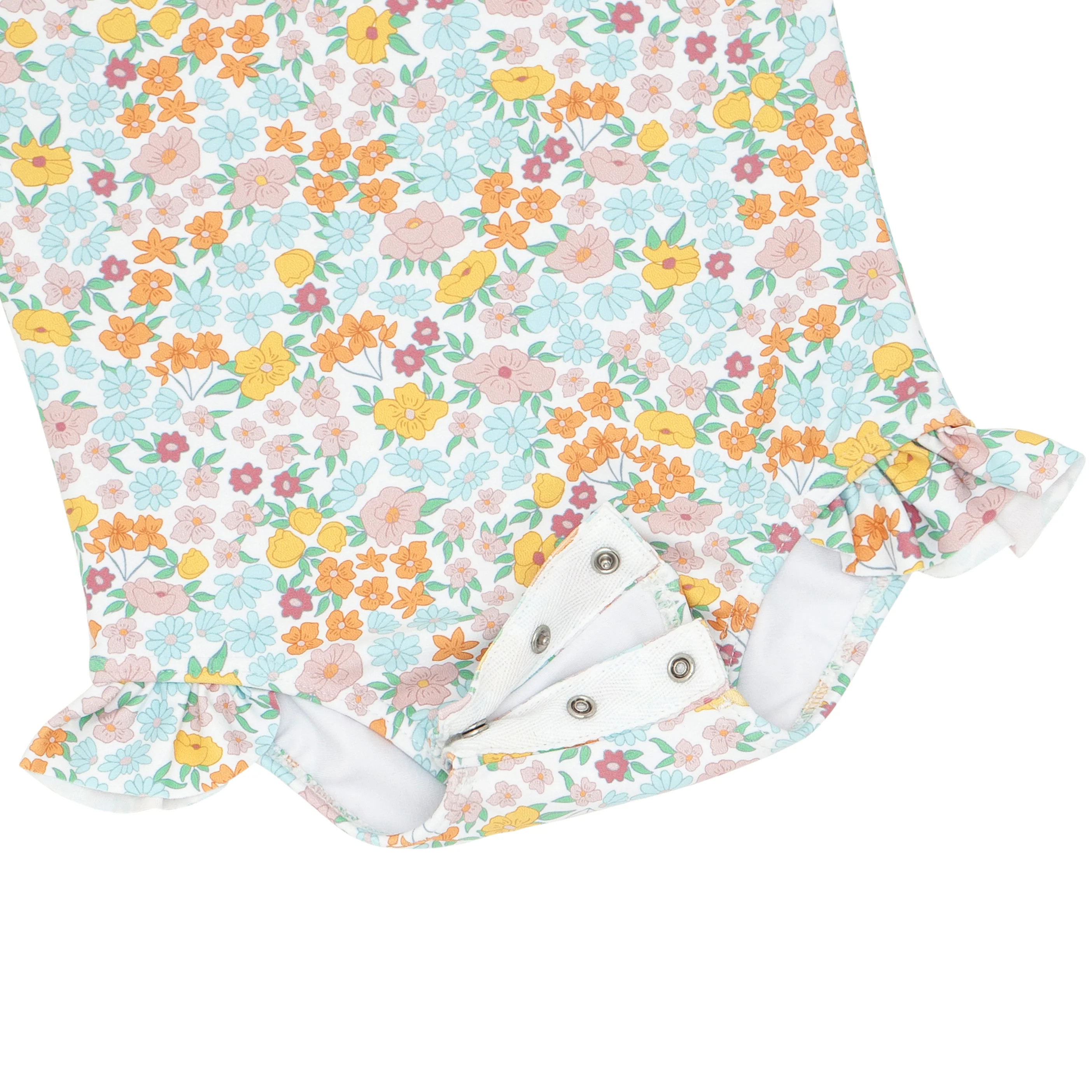 girls hawaiian floral rashguard one piece | minnow