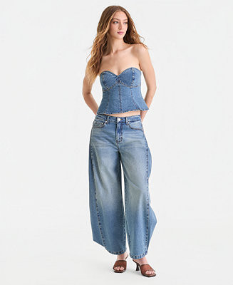 Women's High Rise Barrel-Leg Jeans, Macy's Exclusive | Macy's
