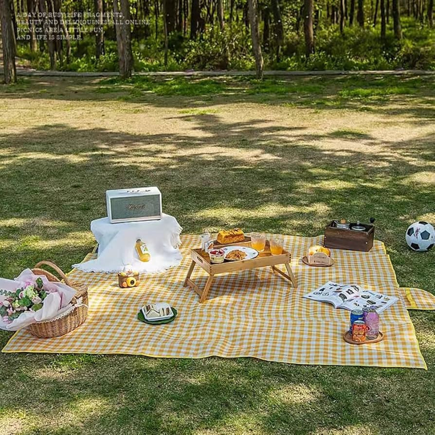 Extra Large Picnic Blanket Beach Blankets, 80''x60'' Picnic Mat Waterproof Sand Proof Foldable Po... | Amazon (US)