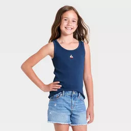 Girls' 'Sailboat' Graphic Tank Top - Cat & Jack\u2122 Navy Blue M | Target