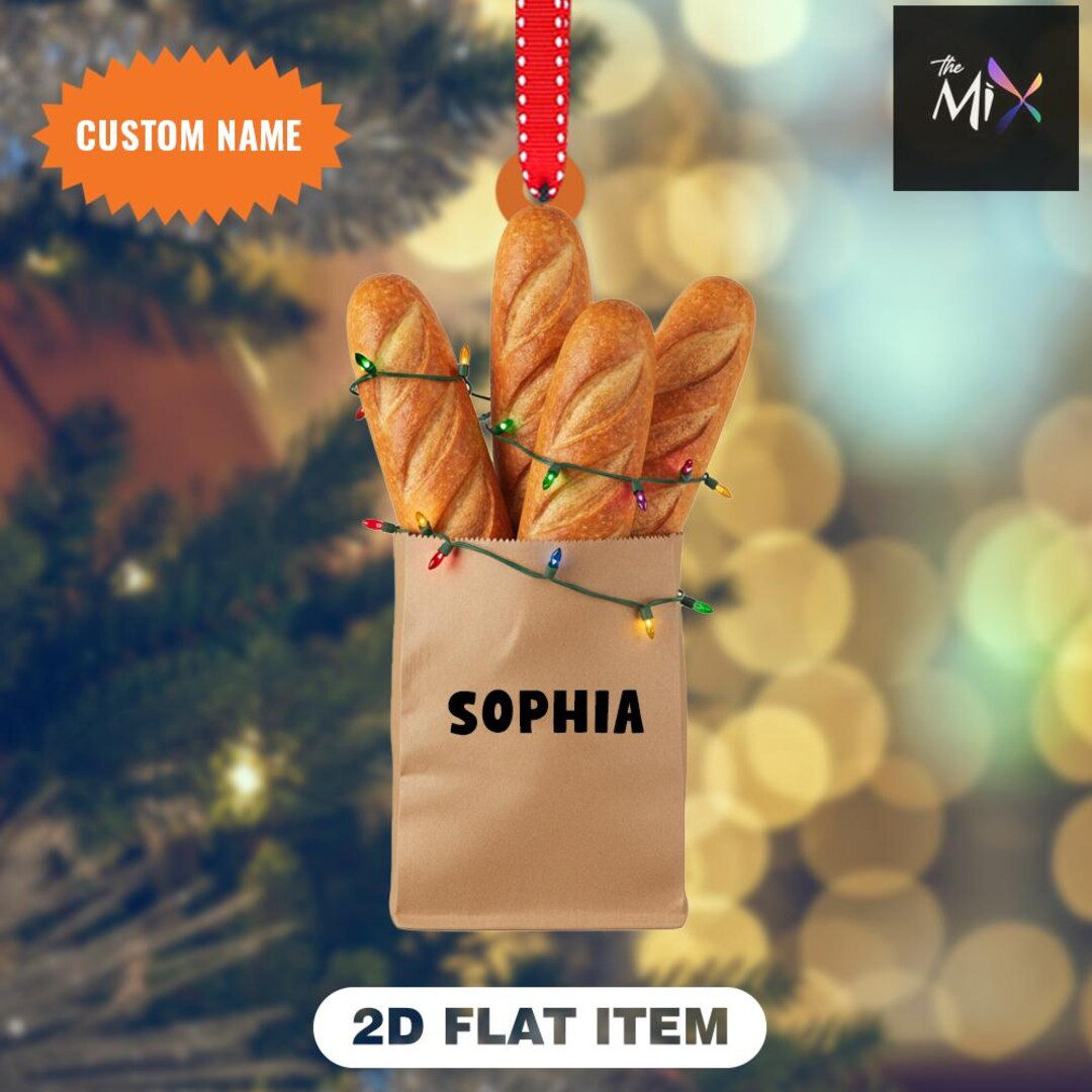 Personalized Baguette Ornament, French Bread Christmas Home Decor, Bakery Lover Gift, Baker Tree ... | Etsy (US)