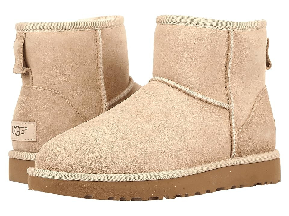 UGG Classic Mini II Women's Boots Sand : 5 B - Medium, Sheepskin/Suede | Zappos