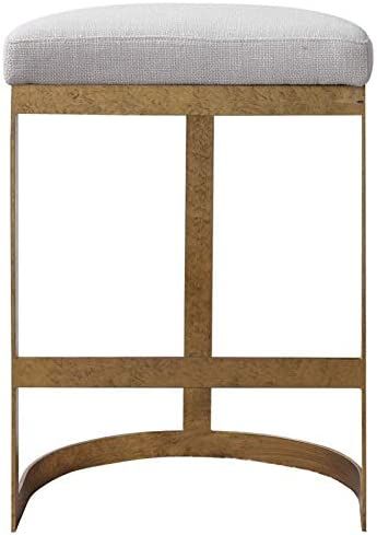 BOWERY HILL Contemporary Modern Counter Stool in Antique Gold | Amazon (US)