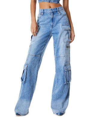 Breslin Denim Corset Top & Cay Baggy Cargo Jeans | Bloomingdale's (US)