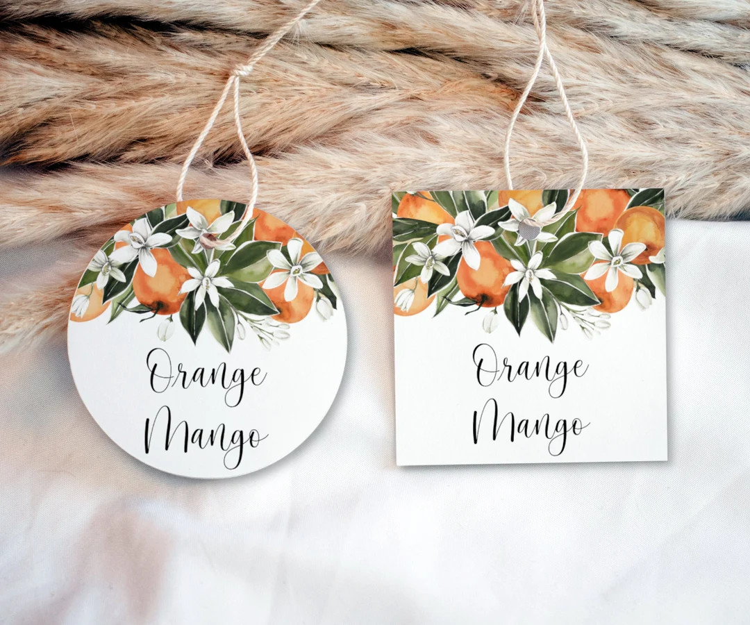 Mimosa Bar Juice Tags Orange Citrus Bridal Shower Decorations Little Cutie Baby Shower Momosa Bar... | Etsy (US)