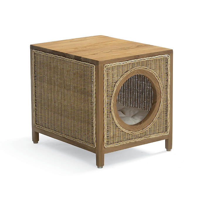 Kai Natural Rattan Pet Condo | Frontgate | Frontgate