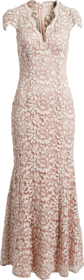 Illusion Cap Sleeve Gown | Nordstrom