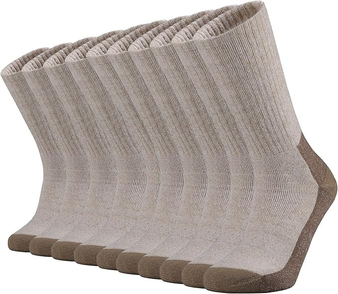 Ortis Men's Cotton Cushion Crew Socks Moisture Wicking Breathable Thick Warm Thermal for Athletic... | Amazon (US)