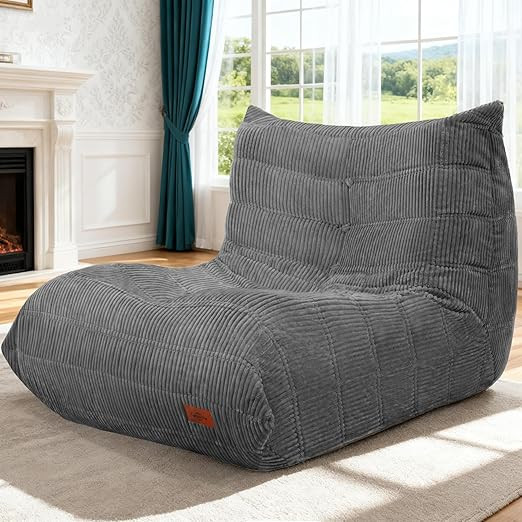 Bean Bag Chair,Giant Beanbag Chairs for Adults,Comfy Large Fireside Chair Lazy Sofa,Corduroy Bean... | Amazon (US)