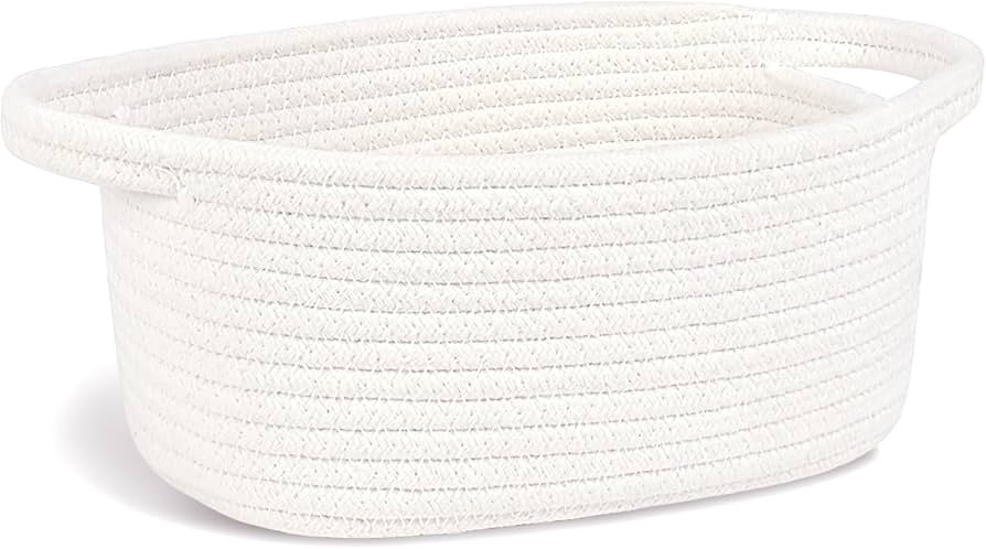 ABenkle Small Storage Basket, Mini Basket, Cute Tiny Cotton Rope Woven Basket, Shelf Basket, Boho... | Amazon (US)