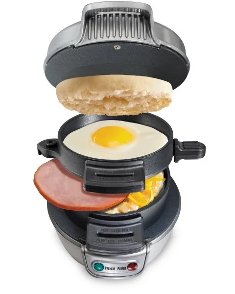 Hamilton Beach Breakfast Sandwich Maker, Silver | Walmart (US)