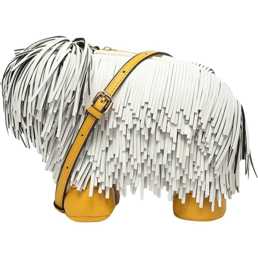 Dog Shaped Handbag Cartoon Crossbody Bag Tassel Shoulder Bag Camera Carrying Purse for Kids and G... | Amazon (US)