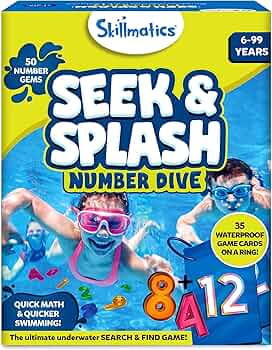 Skillmatics Seek & Splash Diving Gem Toys - Swimming Pool Toys for Kids, Search and Find Math Gam... | Amazon (US)