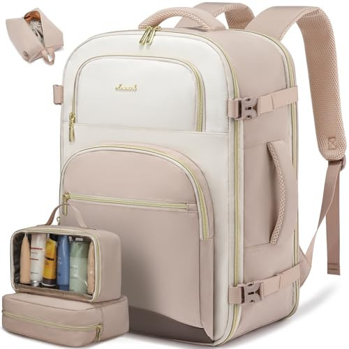 LOVEVOOK Travel Essentials Carry on Backpack 50L Travel Backpack for Women Men,Waterproof TSA Personal Item Travels Bag Airline Flight Approved,Large Carry on Luggage Laptop Backpack with Packing Cube | Amazon (US)
