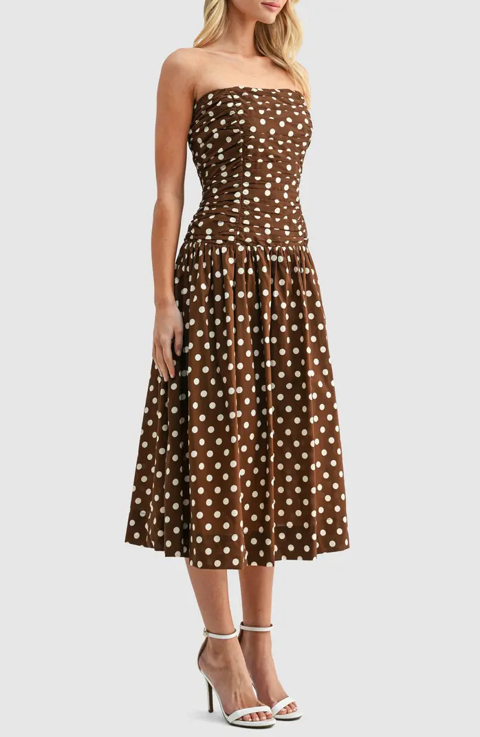 Polka Dot Strapless Dress | Nordstrom