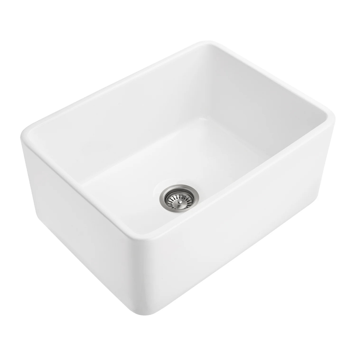 Expert Homewares Pierre 610mm Single Smooth Front Fireclay Kitchen Sink | Temple & Webster | Temple & Webster AU