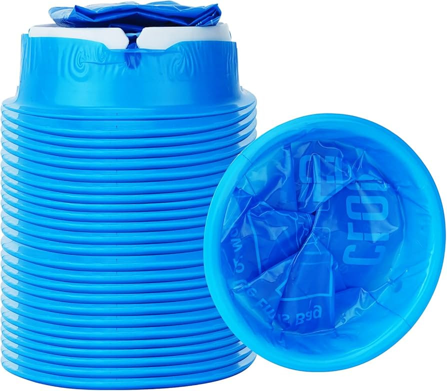 24 Pack Blue Emesis Bags, 1000 ml Vomit Bags for Morning Sickness, Portable Nausea Bags for Pregn... | Amazon (US)