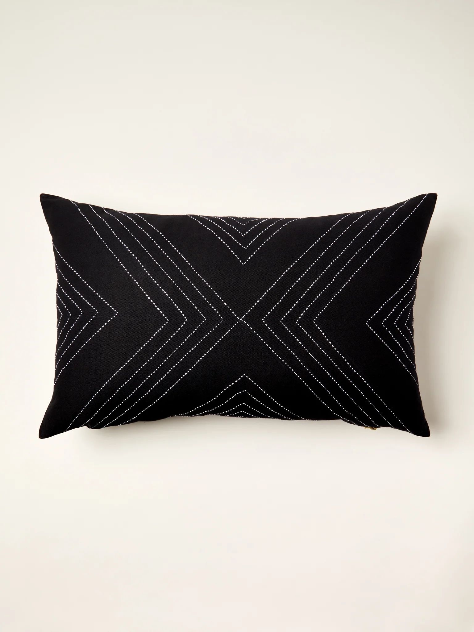 Organic Cotton Geo Lumbar Pillow Cover | Verishop