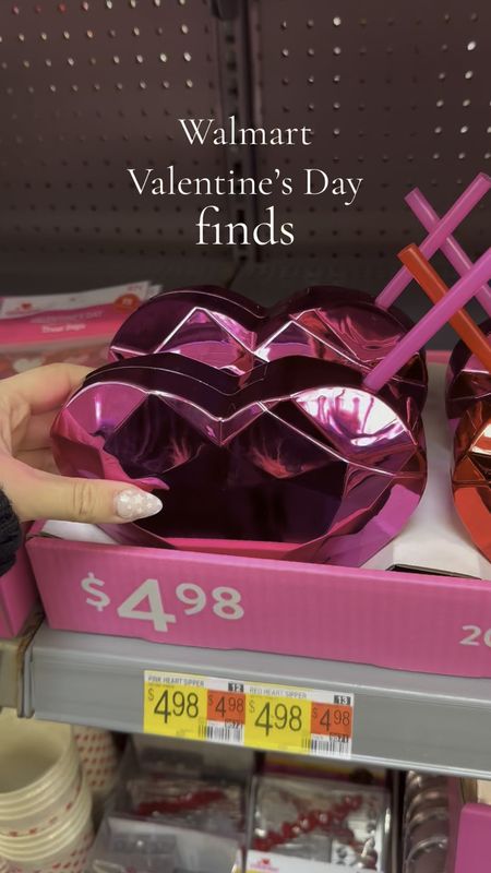 Walmart Valentine’s Day finds. Valentine’s Day cups. Valentine’s Day decor. 

#LTKfindsunder50