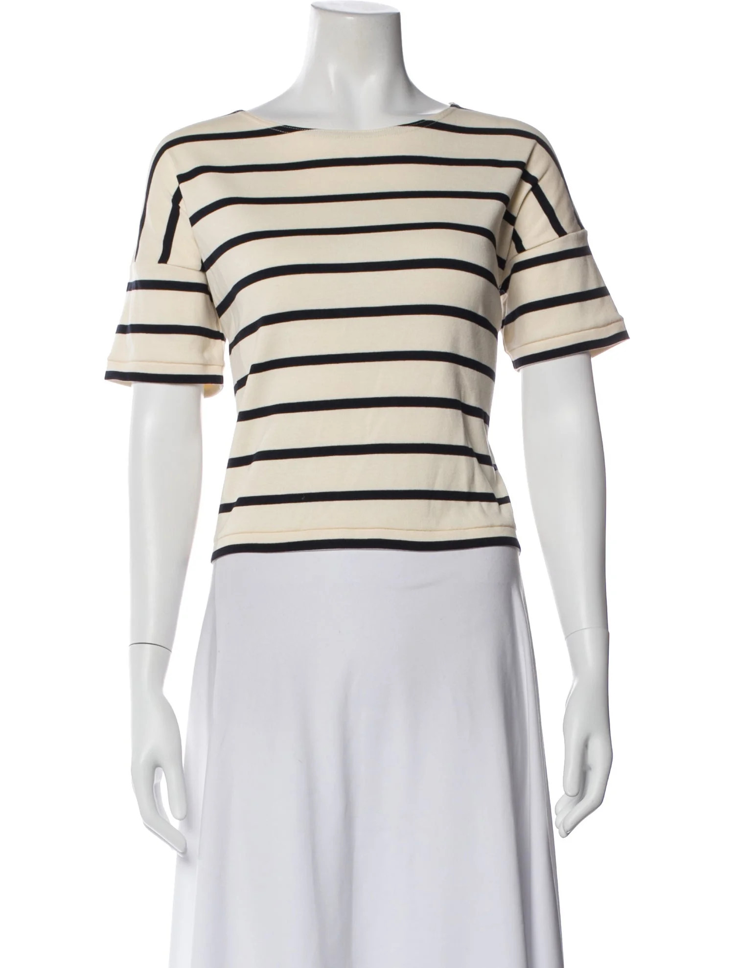 La Ligne Striped Crew Neck T-Shirt - Neutrals Tops, Clothing - WLALI52873 | The RealReal | The RealReal