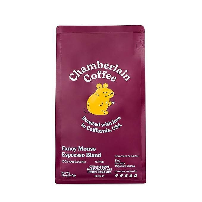 Chamberlain Coffee Fancy Mouse Espresso Blend - Extra Bold, Dark Roast Ground Coffee Beans with N... | Amazon (US)