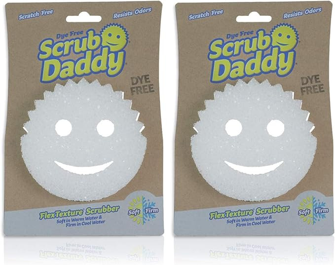 Scrub Daddy Sponge - Dye Free - Scratch-Free Scrubber for Dishes and Home, Odor Resistant, Soft i... | Amazon (US)
