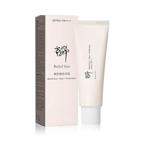 Relief Sun Organic Korean sunscreen SPF50+, PA++++ Riceand Probiotics | Korean Skin Care Solution... | Amazon (US)