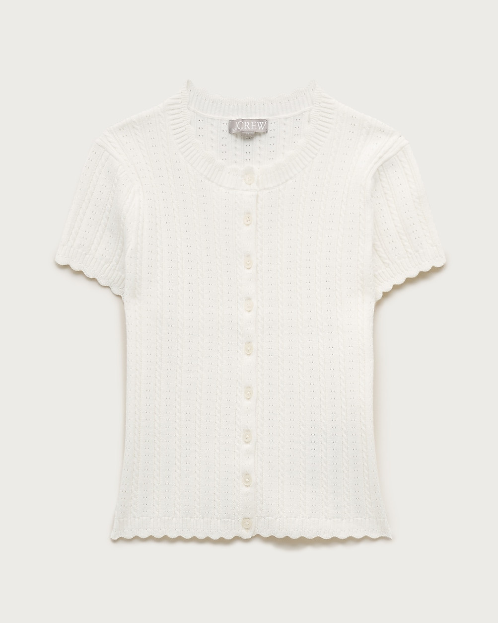 Jackie pointelle short-sleeve cardigan | J. Crew US