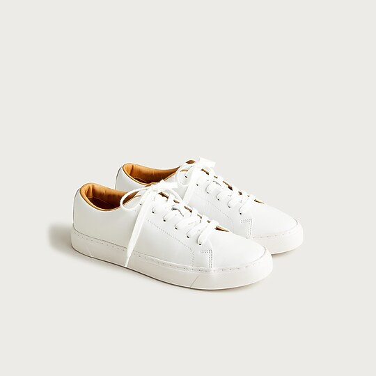 Court sneakers in leather | J. Crew US