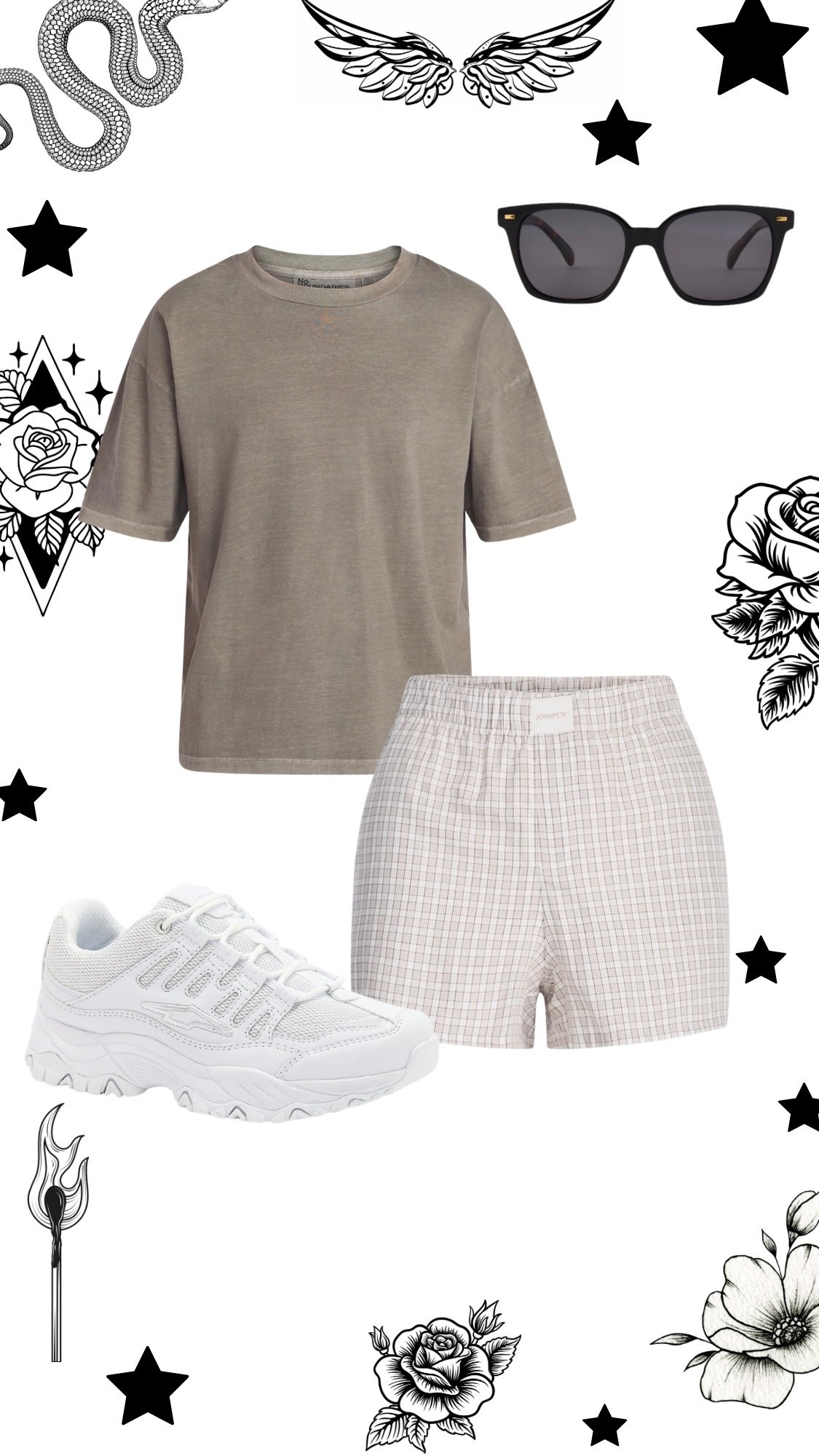 Boxer shirt and oversized boxy tee for summer.

#LTKMidsize #LTKootd #LTKgrwm
