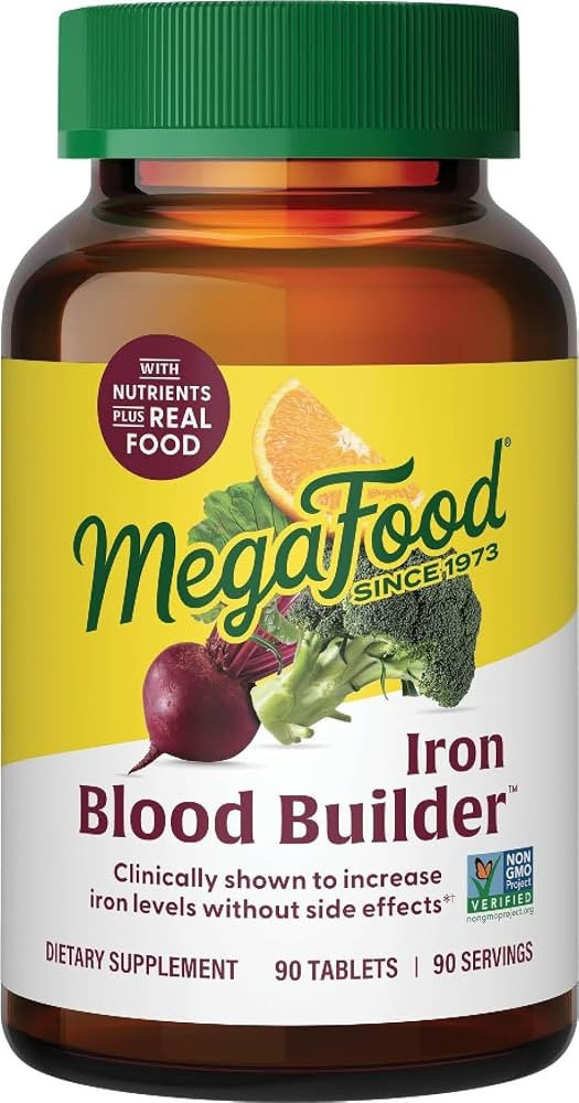 MegaFood Blood Builder Iron Supplement, Energy Support, Vegan, 90 Tablets | Amazon (US)