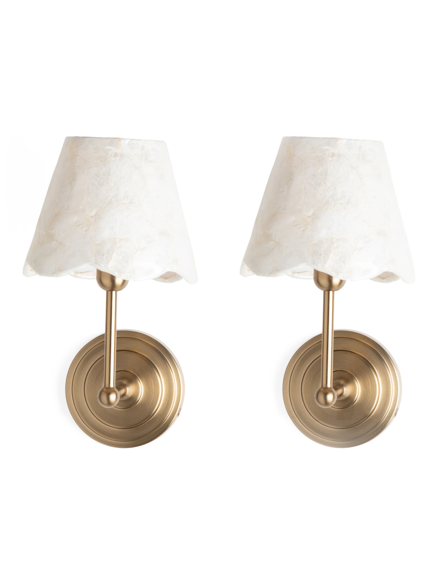 2pk 15in Capiz Cordless Sconces | TJ Maxx