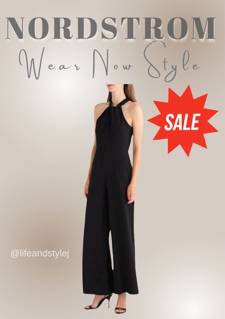 Whether you're attending a summer wedding or enjoying a night out with friends, this jumpsuit will keep you looking and feeling fabulous. Pair it with heels and statement earrings for a glamorous ensemble, or dress it down with sandals and a denim jacket for a more relaxed vibe. Embrace the versatility and elegance of the Halter Neck Wide Leg Jumpsuit and it's on sal!!.

#LTKwedding #LTKsalealert #LTKfindsunder100