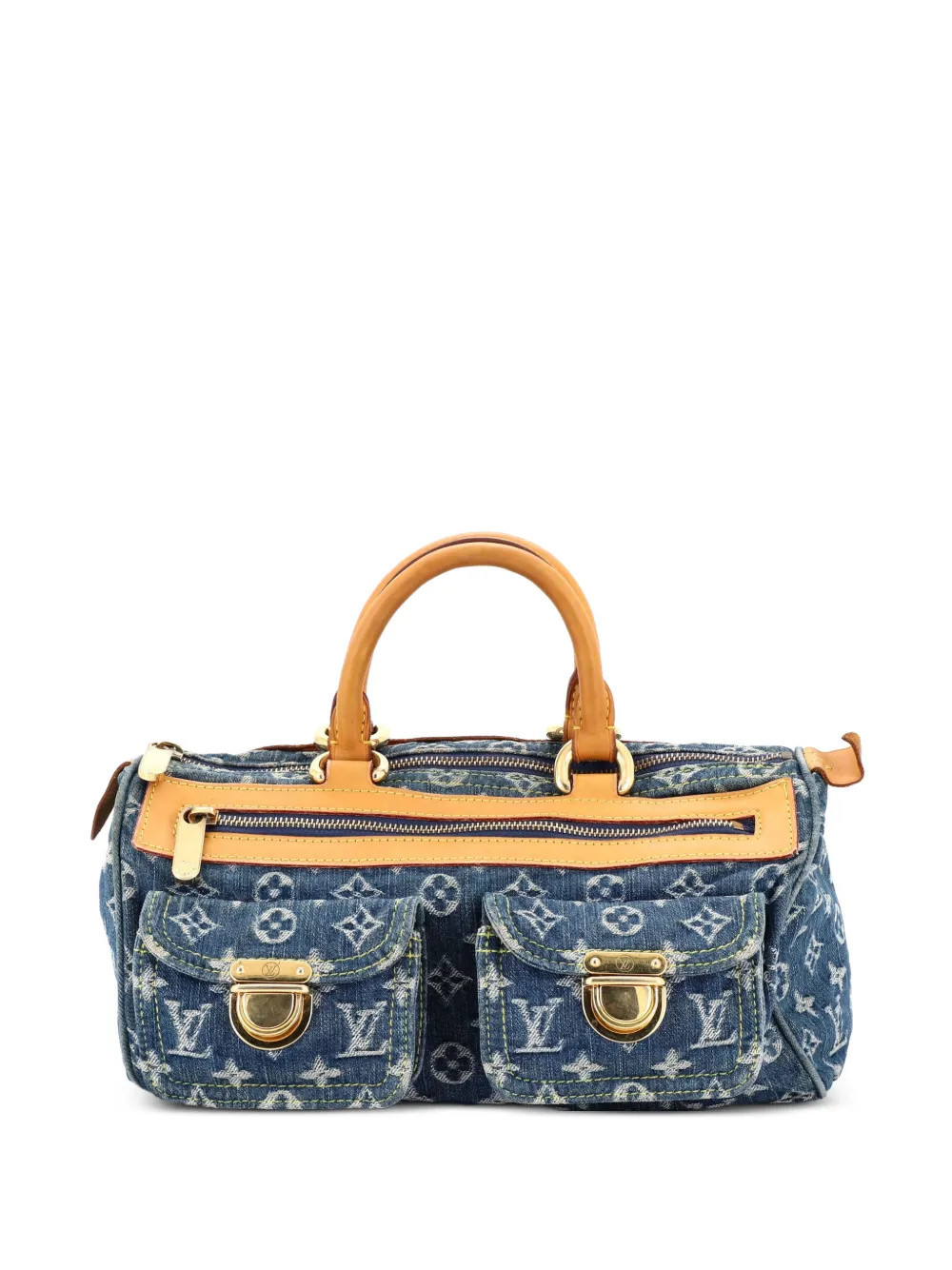 Louis Vuitton Pre-Owned Neo Speedy Bag Denim handbag - Blue | Farfetch Global