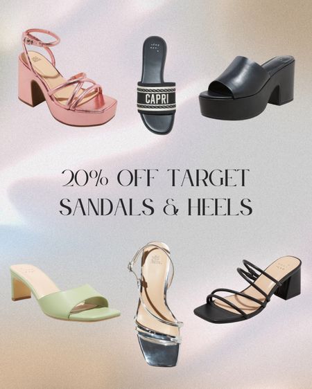 Sandals and Heels Sale Alert, Target Sale finds, 20% off target sandals, spring shoes, spring sandals, spring heels, shoe crush.

#LTKSpringSale #LTKsalealert #LTKshoecrush