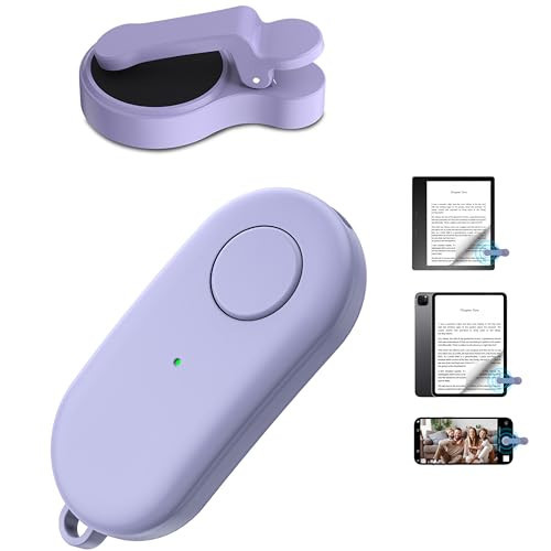 Remote Control Page Turner for Kindle Paperwhite Oasis Kobo eReaders,Kindle Clicker Page Turner Accessories for iPhone,iPad, Android Tablets Reading Novels,Camera Video Record&Shutter Selfie (Purple) | Amazon (US)