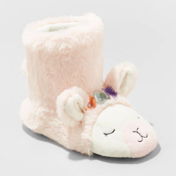 Toddler Girls' Doris Llama Slippers - Cat & Jack™ Pink | Target