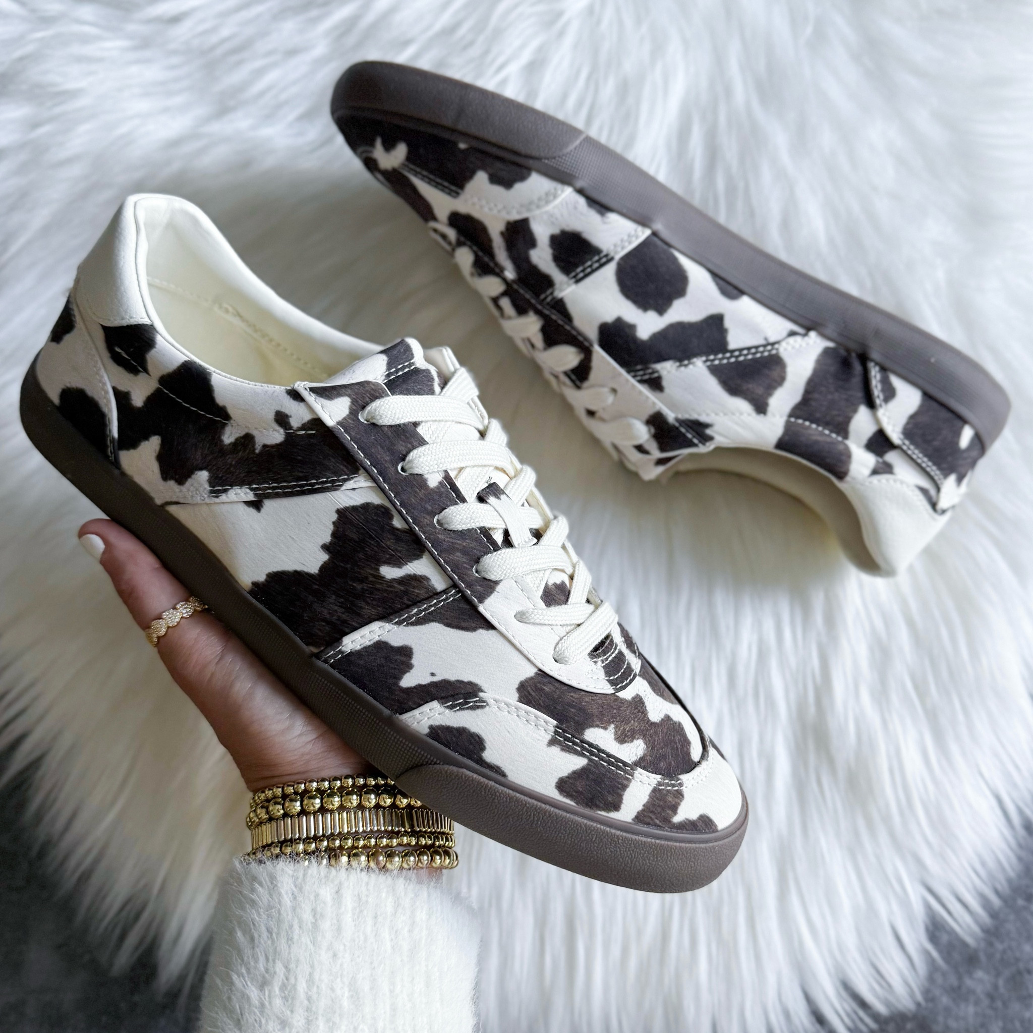Animal print sneakers size up 1/2 size 