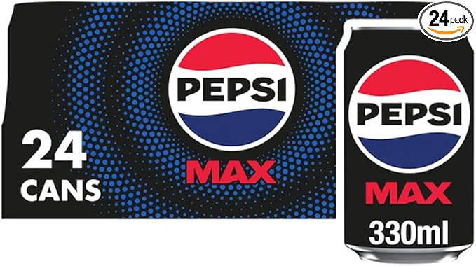 Pepsi Max No Sugar Cola Cans 24 x 330ml | Amazon (UK)