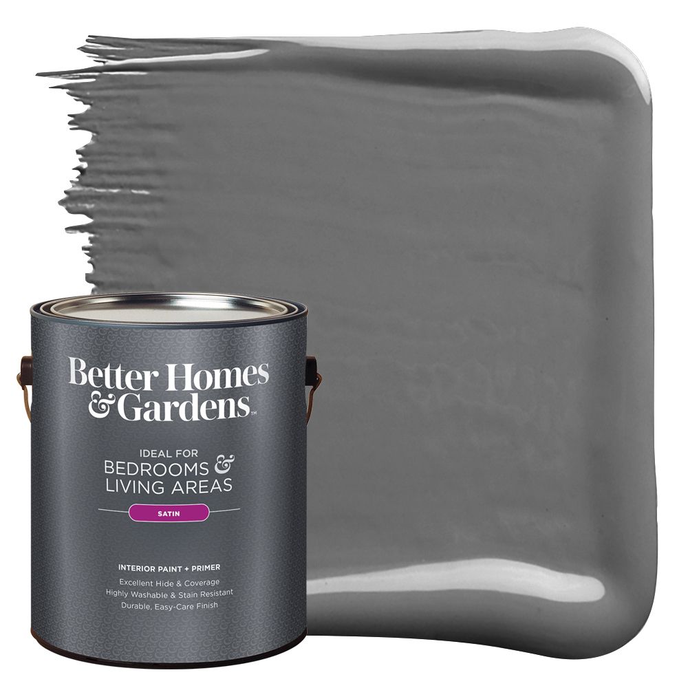 Better Homes & Gardens Interior Paint and Primer, Charcoal Wisp / Gray, 1 Gallon, Satin | Walmart (US)