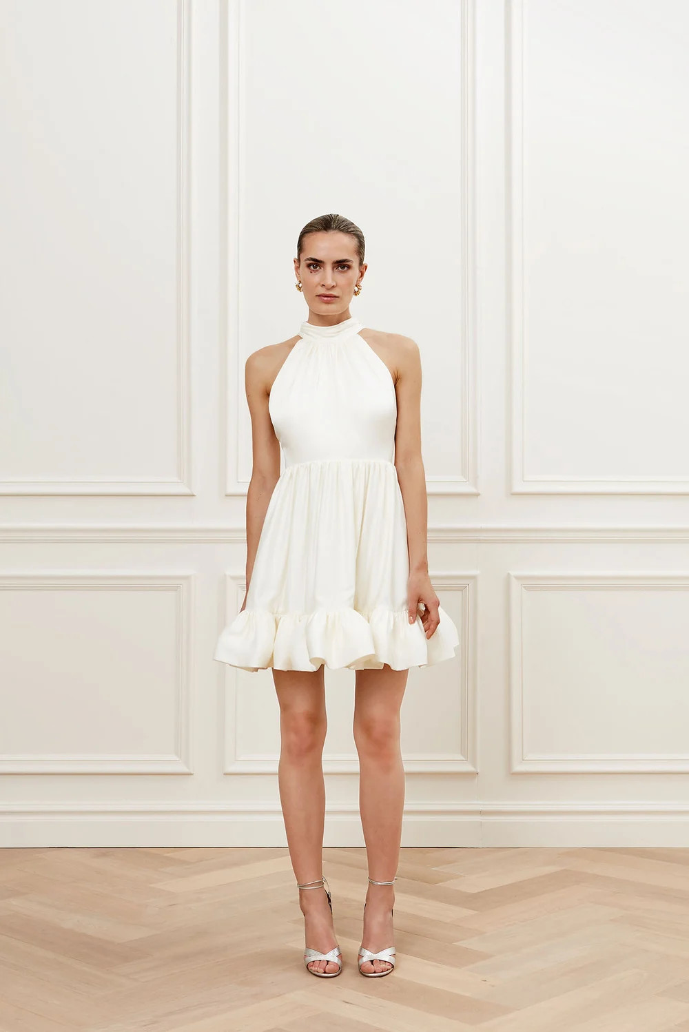 Liana mini dress - Cream - MINI DRESSES | Malina | Occasion designer clothing | Malina