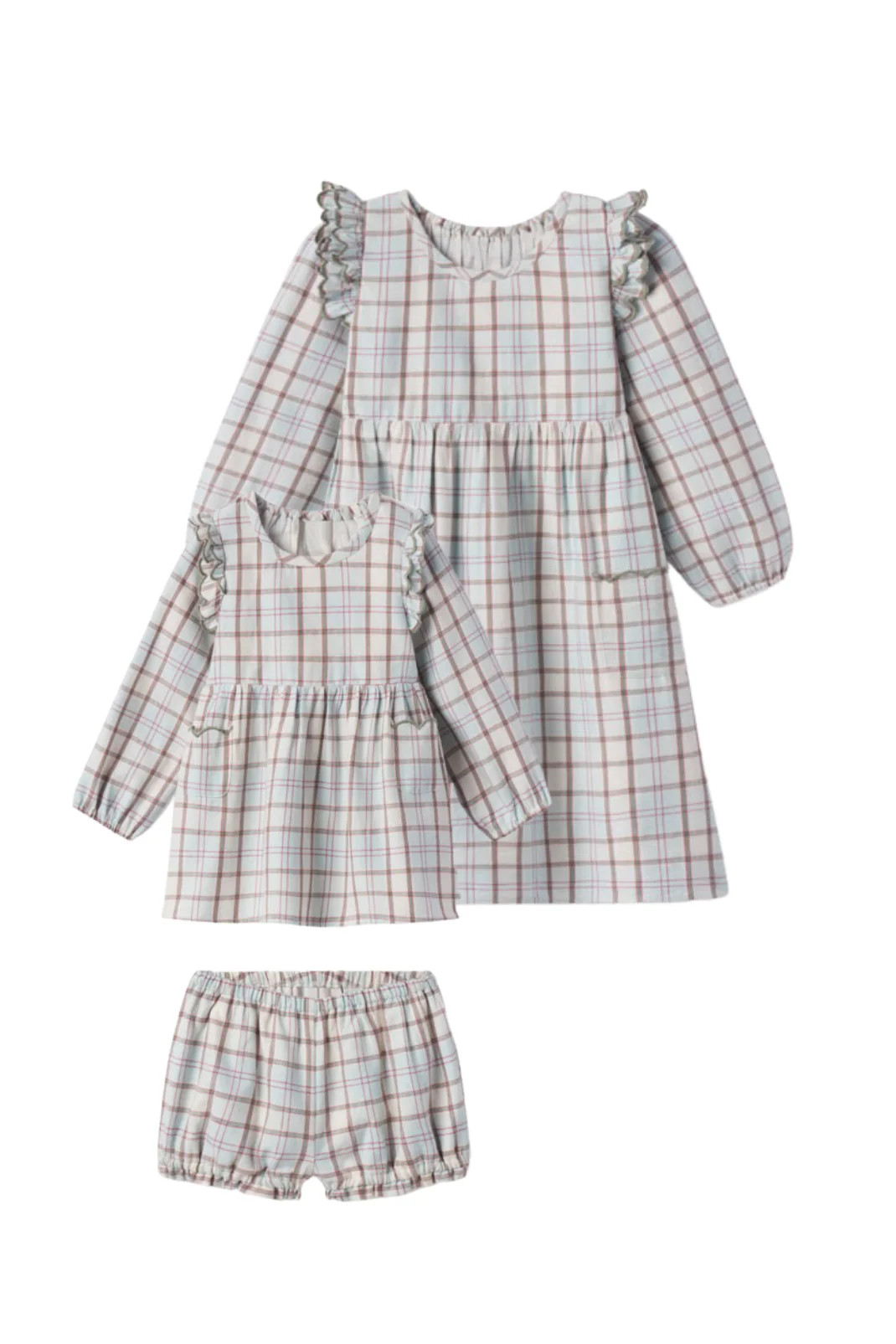Powder Plaid Sisters Set | Baybala