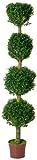 Nearly Natural Artificial, UV Resistant 6’ Four Tier Boxwood Topiary Tree (Indoor/Outdoor), 16" D x  | Amazon (US)