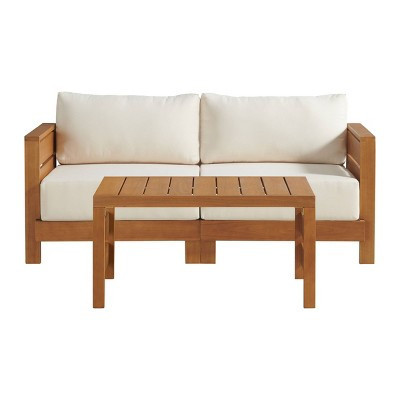 Alaterre Furniture 2pc Barton Outdoor Weather Resistant Furniture Set with Couch & Coffee Table | Target